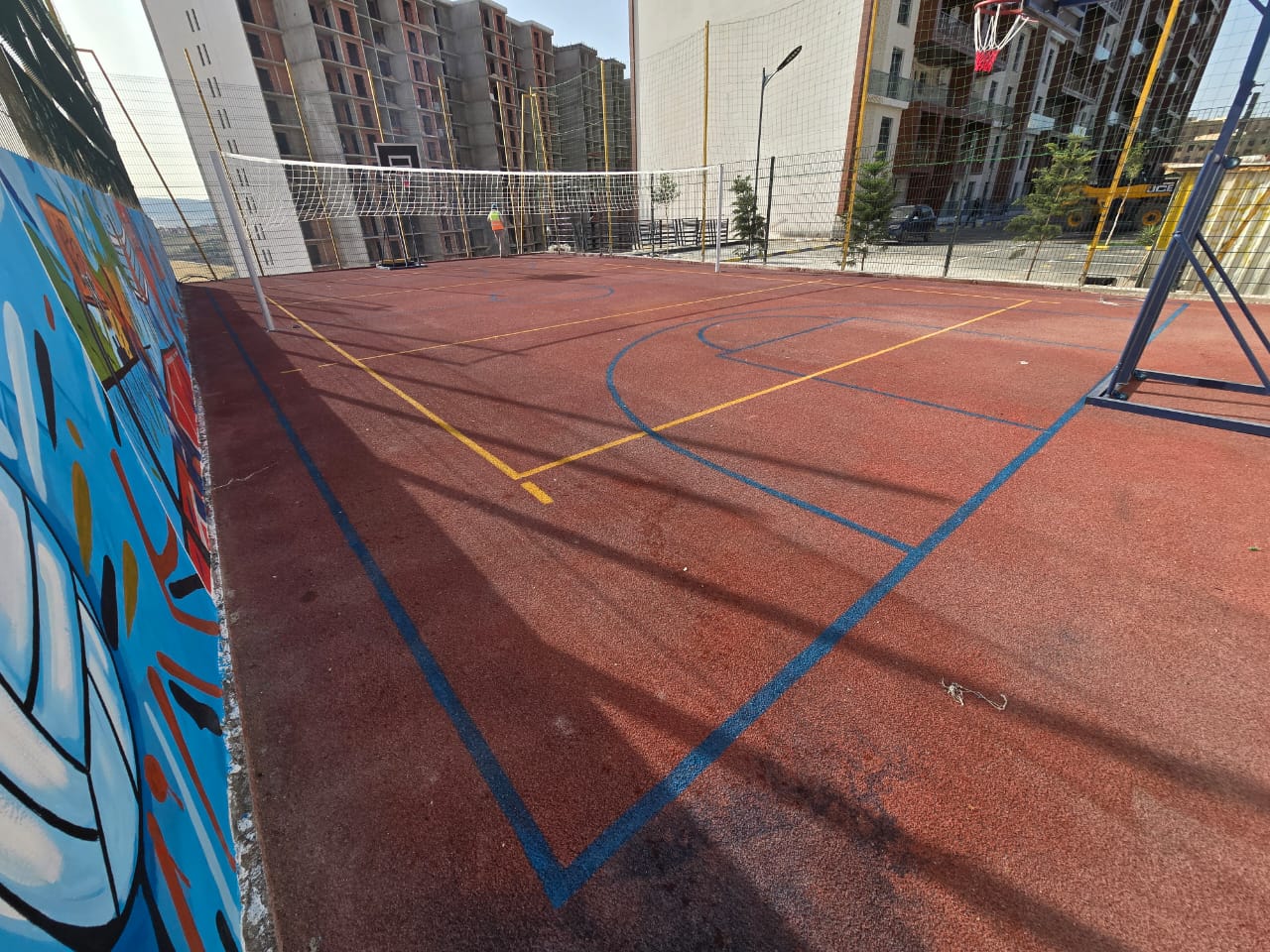 Réalisation d'un Terrain de BasketBall en Gomme EPDM