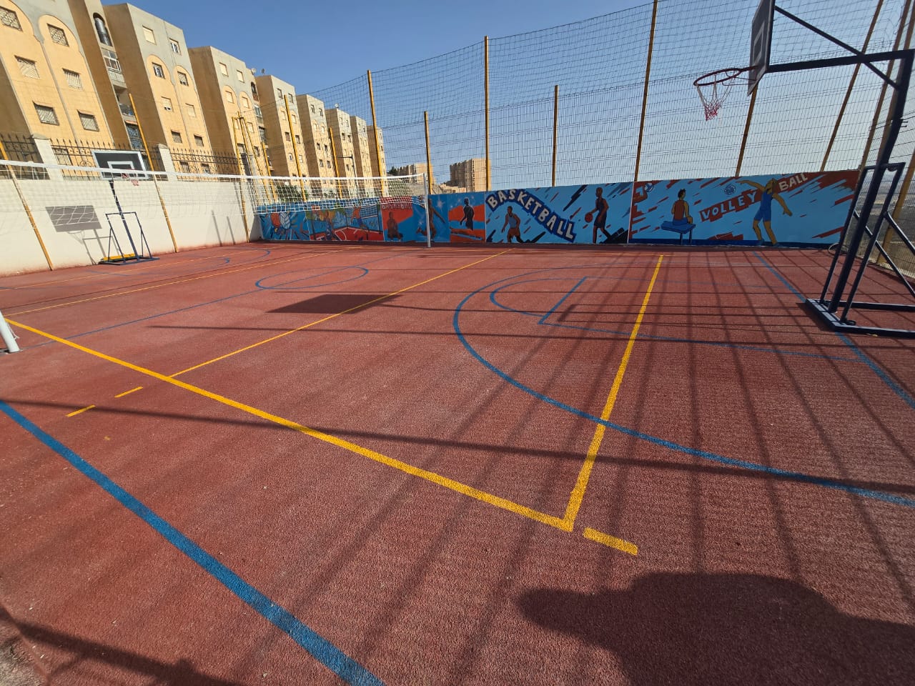 Réalisation d'un Terrain de BasketBall en Gomme EPDM