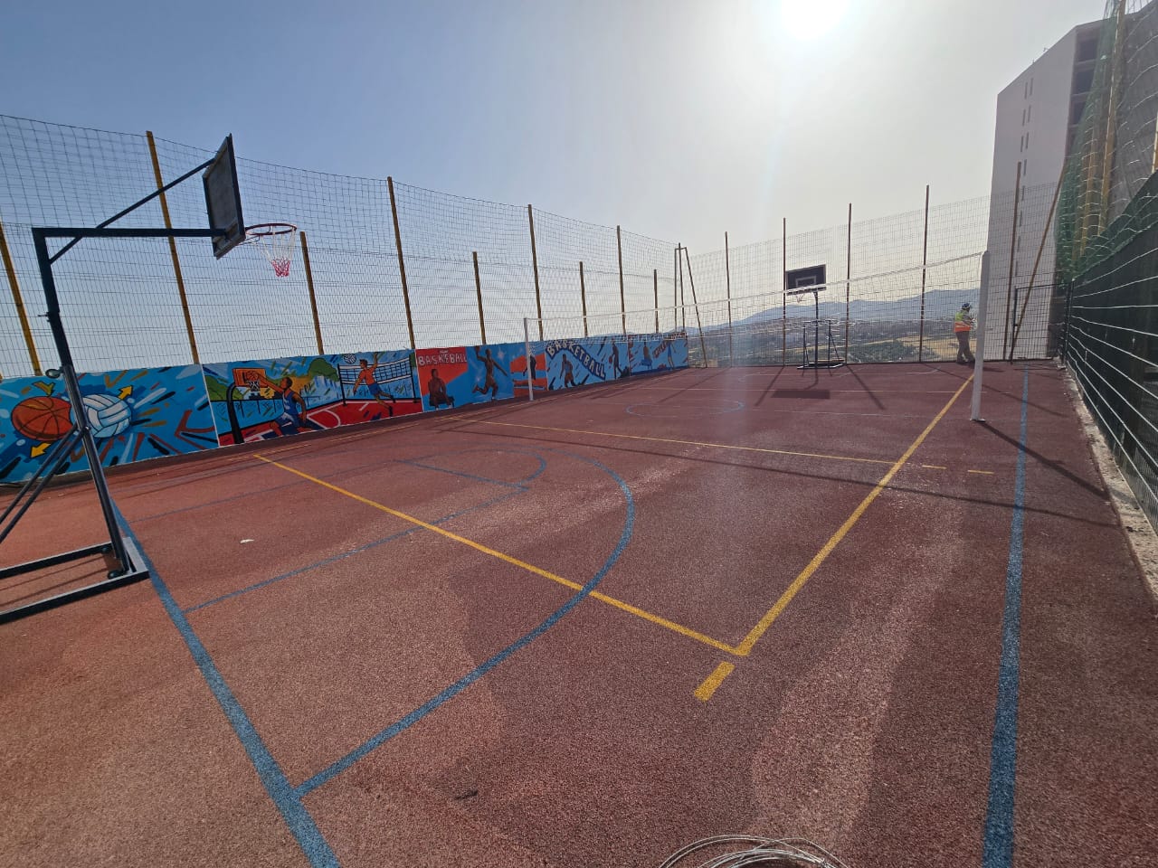 Réalisation d'un Terrain de BasketBall en Gomme EPDM