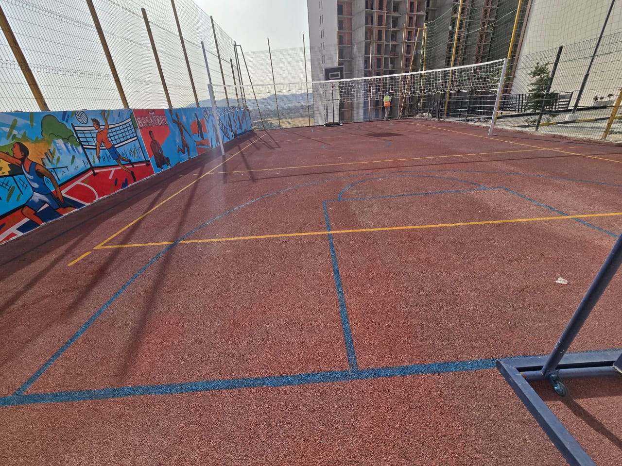 Réalisation d'un Terrain de BasketBall en Gomme EPDM
