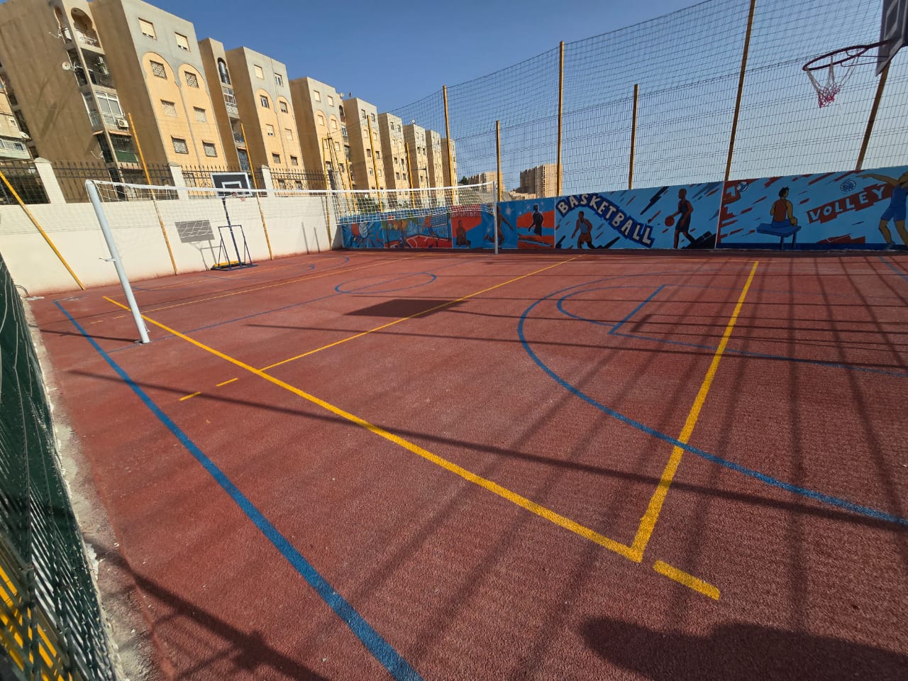 Réalisation d'un Terrain de BasketBall en Gomme EPDM