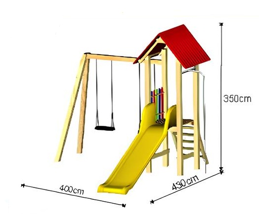 Toboggan à 01 Tour avec Balançoire (Modulo 07) 