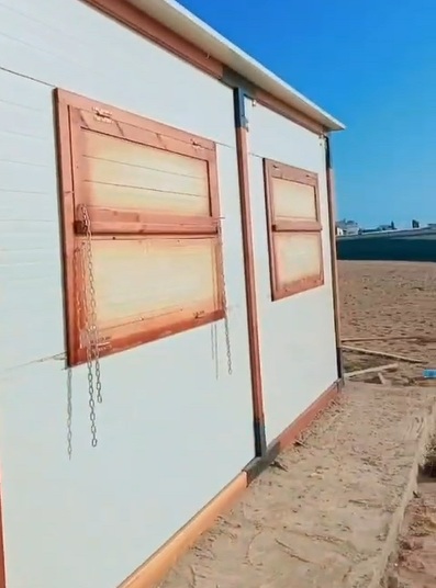 Réalisation d'un kiosque Plage Hotel LES SABLE D'OR ZERALDA